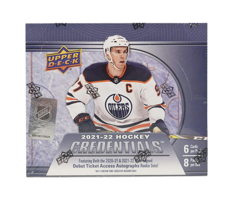 2021/22 Upper Deck Credentials Hockey Hobby Box