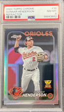 2024 Topps Chrome Gunnar Henderson Refractor PSA 8