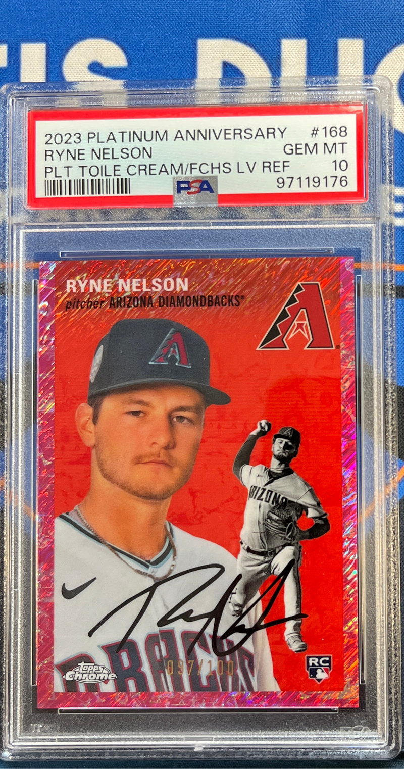2023 Platinum Anniversary Ryne Nelson Toile Cream/Fchs LV Ref PSA 10