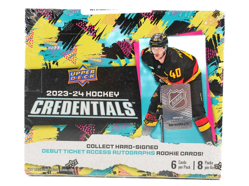 2023/24 Upper Deck Credentials Hockey Hobby Box PLEASE MESSAGE FOR PRICE AND AVAILABILITY!