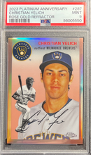 2023 Platinum Anniversary Christian Yelich Rose Gold Refractor