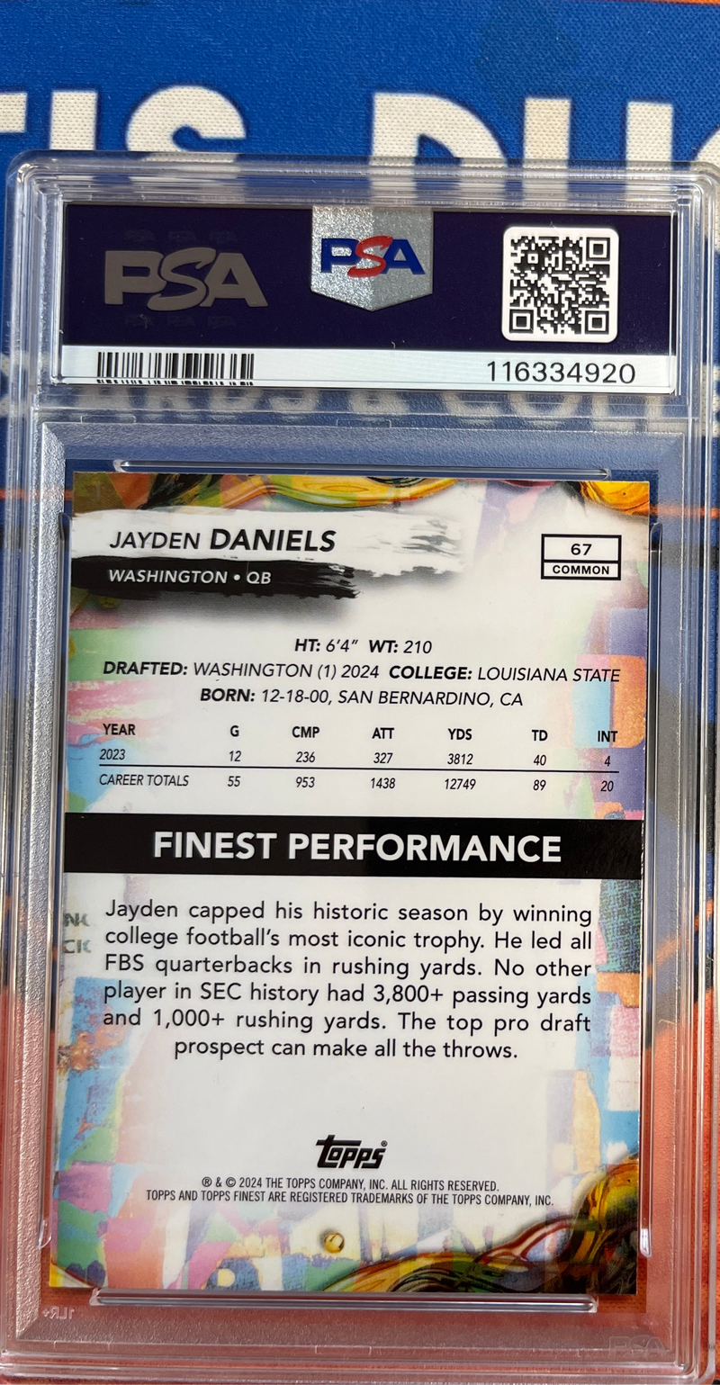 2024 Finest Jayden Daniels PSA 9