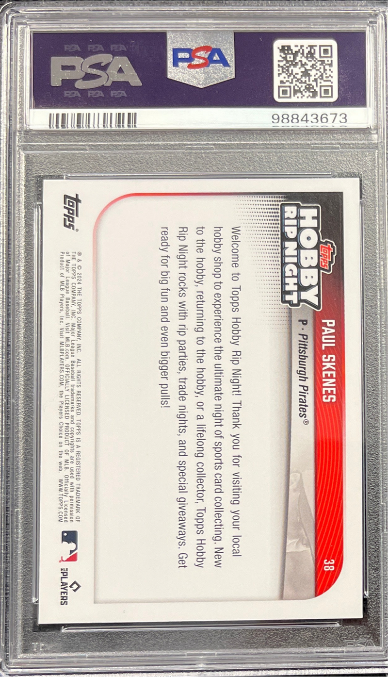 2024 Topps Hobby Rip Night Paul Skenes PSA 8