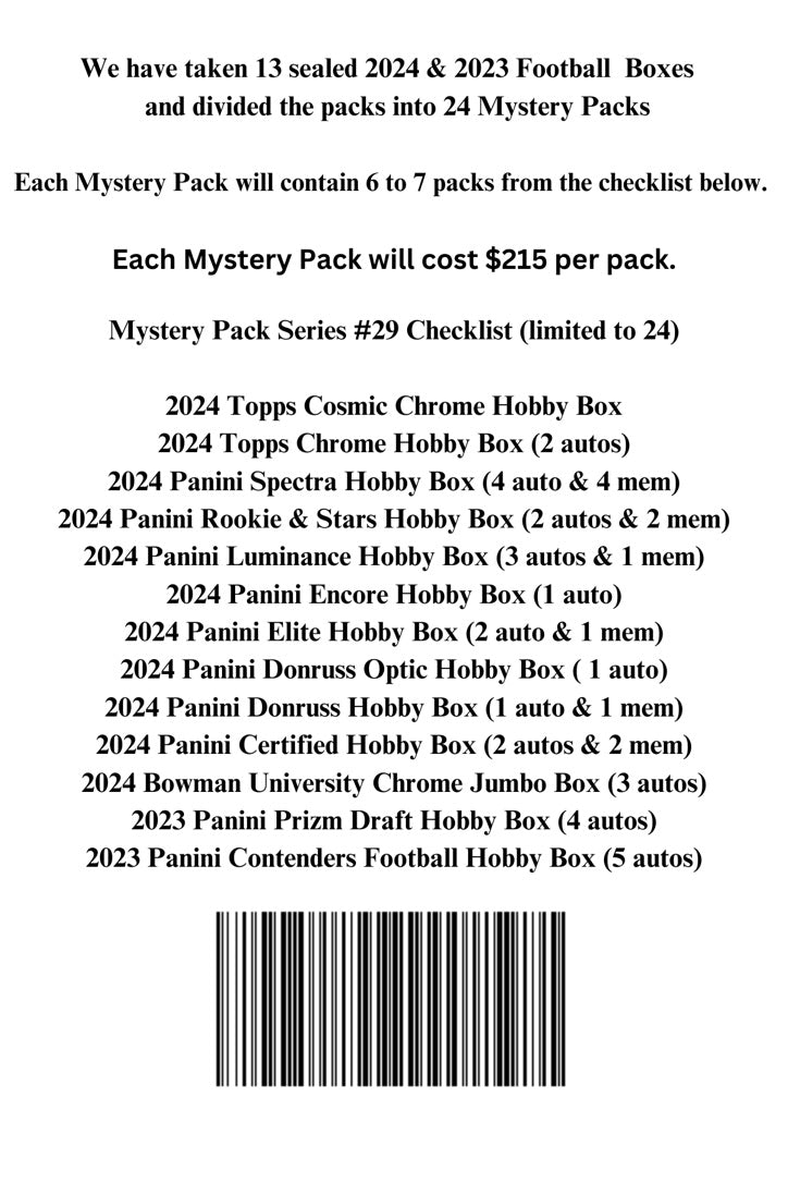 Matt’s Dugout Mystery Football Pack Series