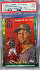 2023 Platinum Anniversary Xander Bogaerts Toile White/Green Ref PSA 9