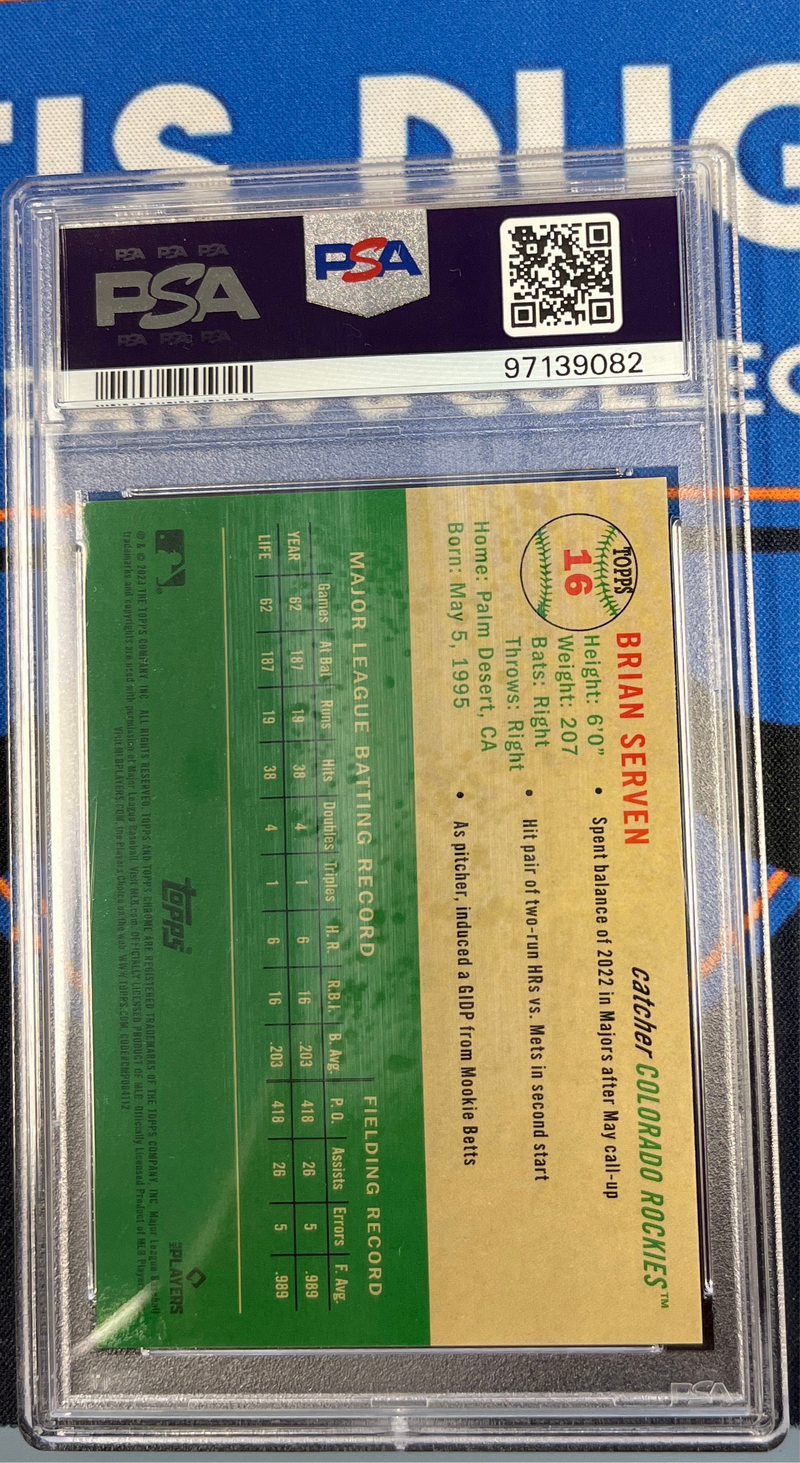 2023 Platinum Anniversary Brian Serven Green Wave Refractor PSA 10
