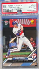 2024 Topps Now Wyatt Langford Rookie Cup Team Set PSA 10