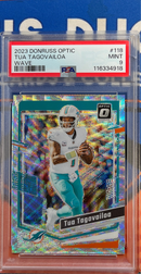 2023 Donruss Optic Tua Tagovailoa Wave PSA 9
