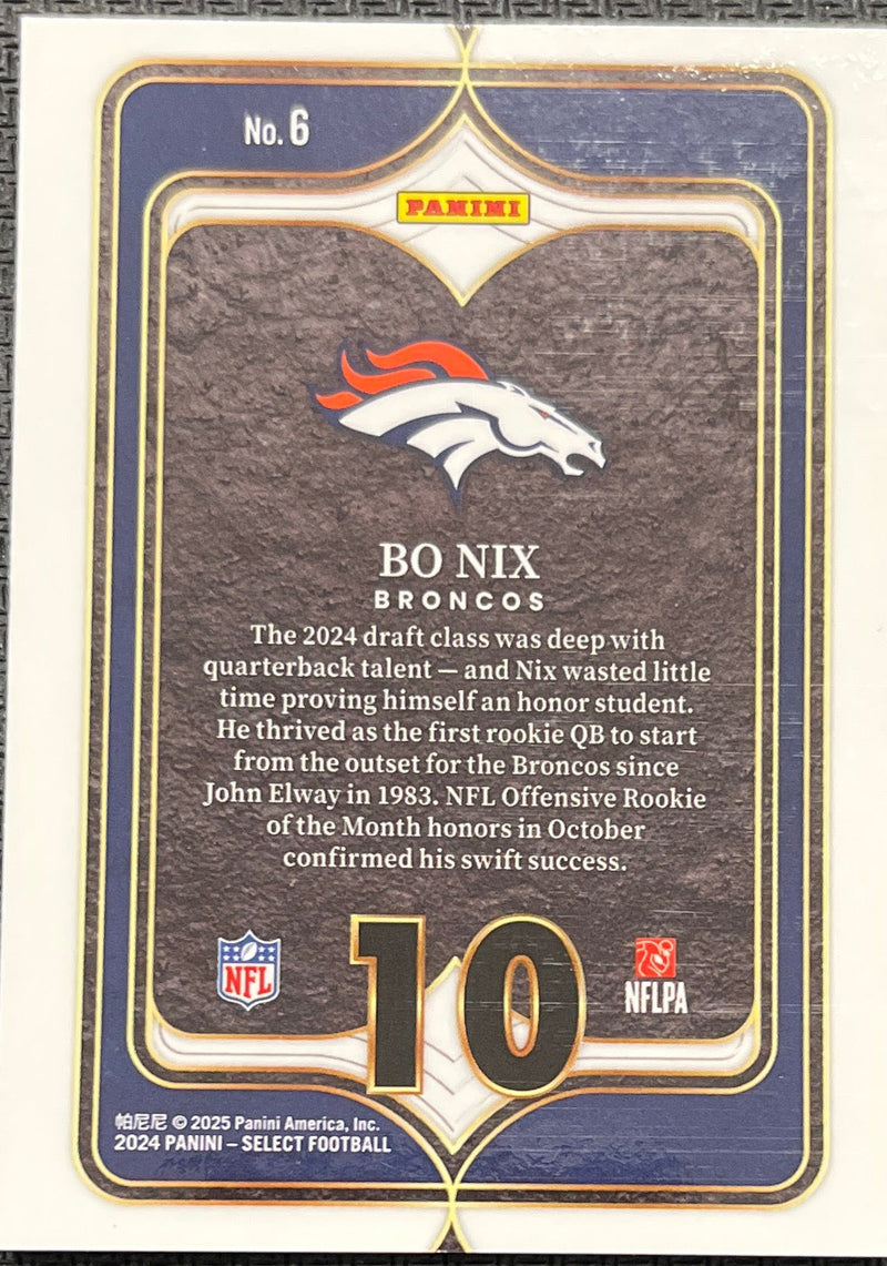 2024 Select Bo Nix Select Numbers Insert