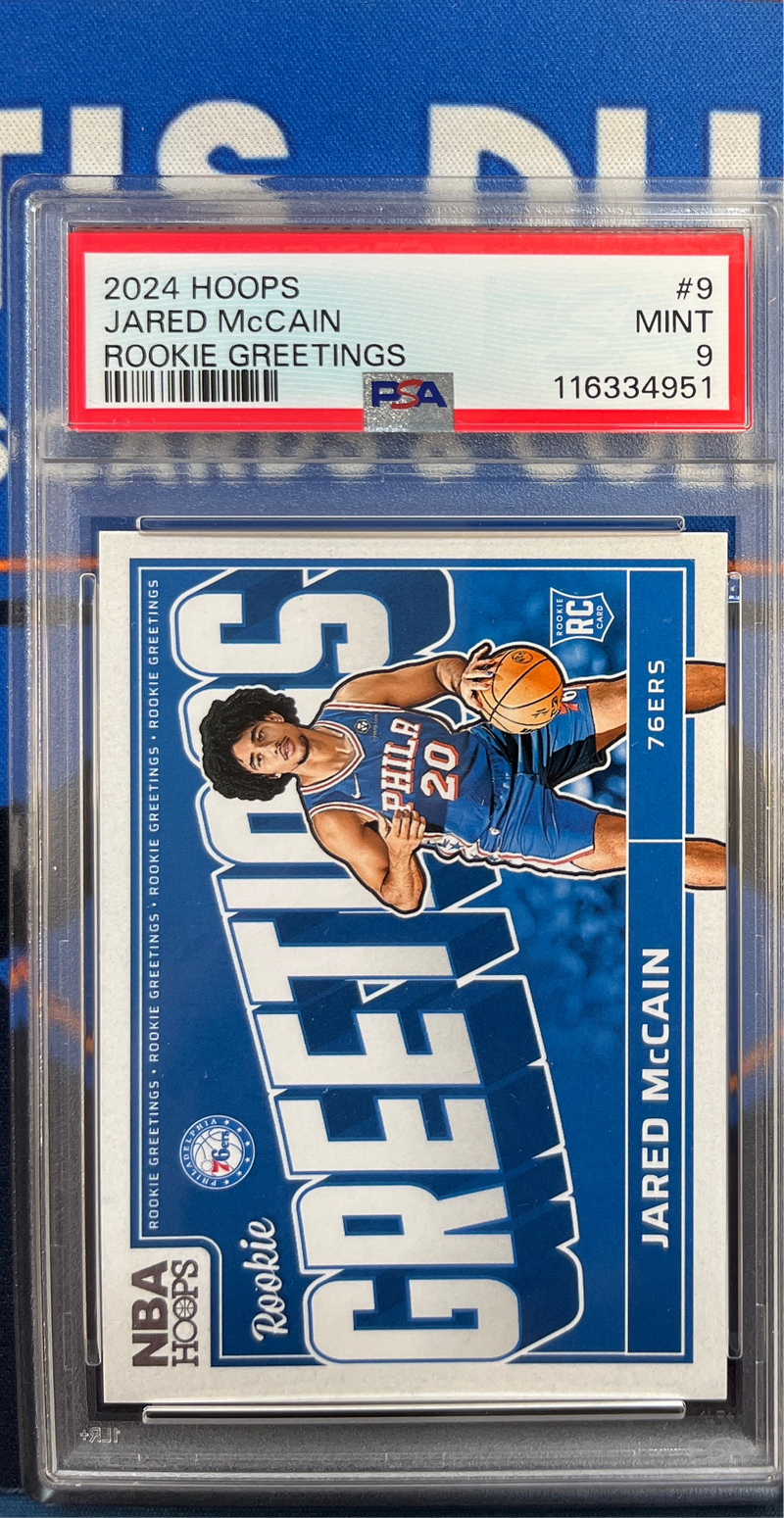 2024 Hoops Jared McCain Rookie Greetings PSA 9