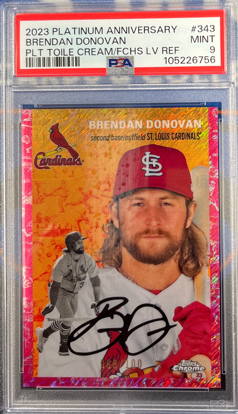 2023 Platinum Anniversary Brendan Donovan Toile Cream/Fchs Lv Ref PSA 9