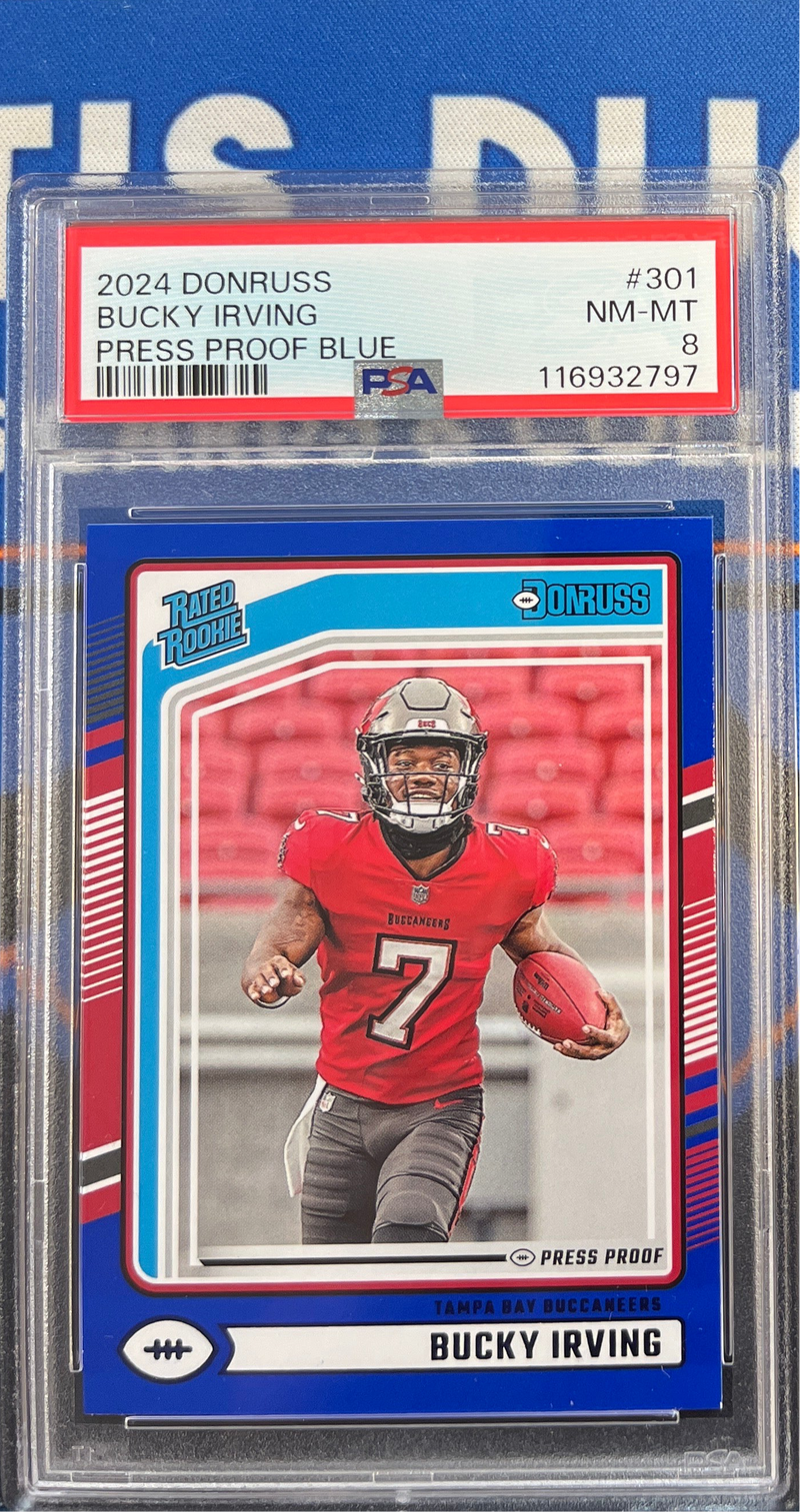 2024 Donruss Bucky Inving Press Proof Blue PSA 8