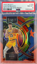 2023 Select Austin Reaves Die Cut Tie Dye Prizm PSA 8