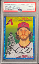 2023 Platinum Anniversary Zac Gallen Blue Mini Diamond PSA 10