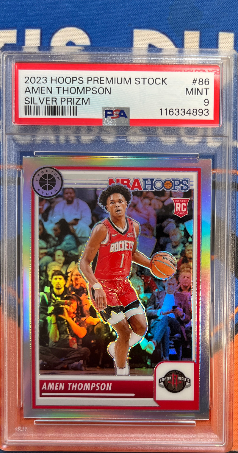 2023 Hoops Premium Stock Amen Thompson Silver Prizm PSA 9