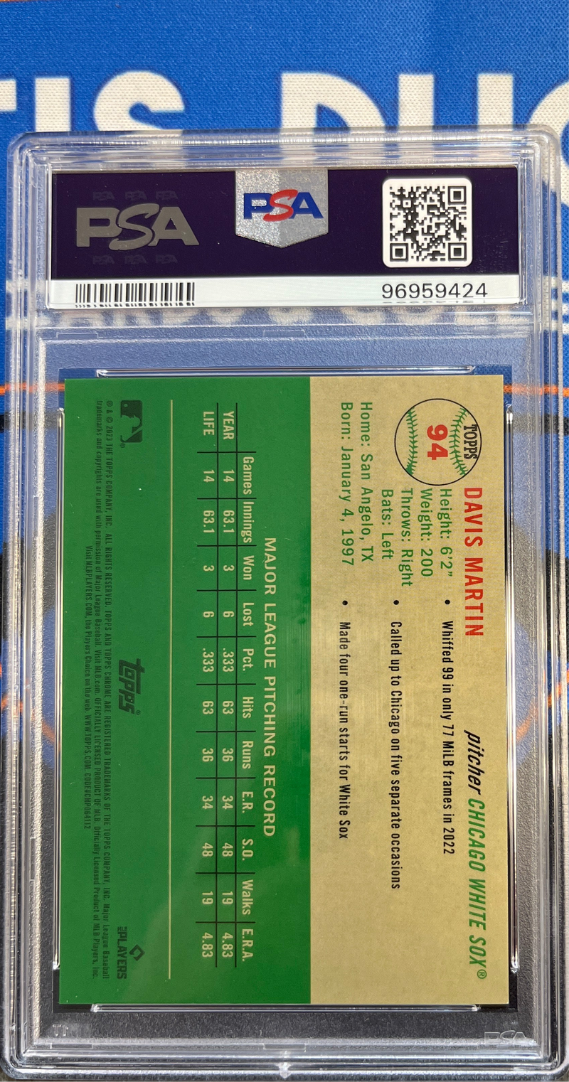 2023 Platinum Anniversary Davis Martin Green Wave Refractor PSA 9