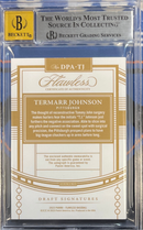 2023 Panini Flawless Draft Patch Autos Termarr Johnson Emerald BGS 9
