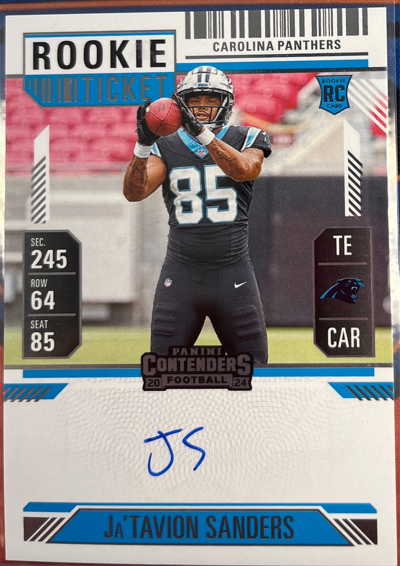 2024 Panini Contenders Ja’Tavion Sanders Rookie Ticket Auto (RAW)