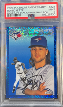 2023 Platinum Anniversary Bo Bichette Blue Mini Diamond Refractor PSA 9
