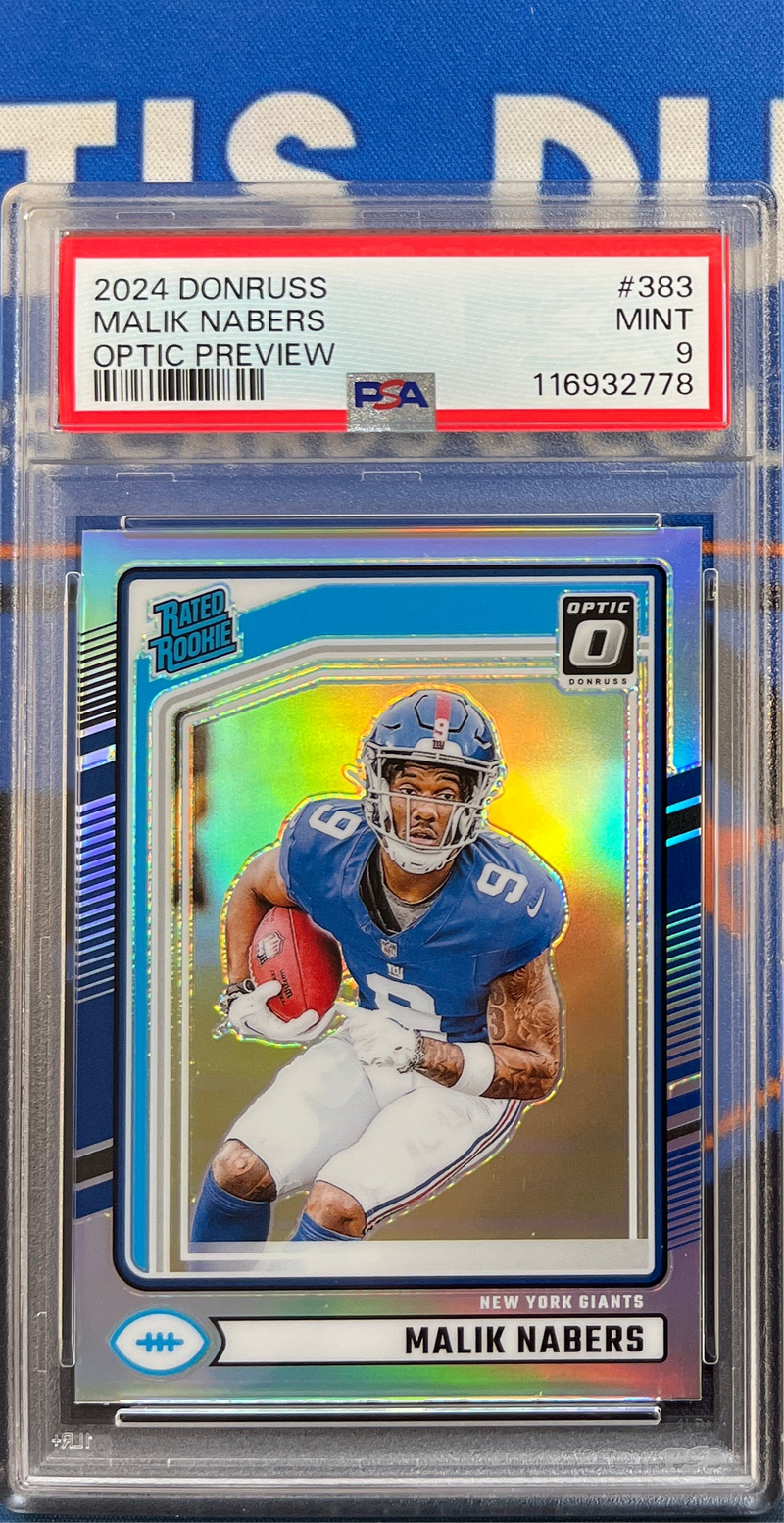 2024 Donruss Malik Nabers Optic Preview PSA 9