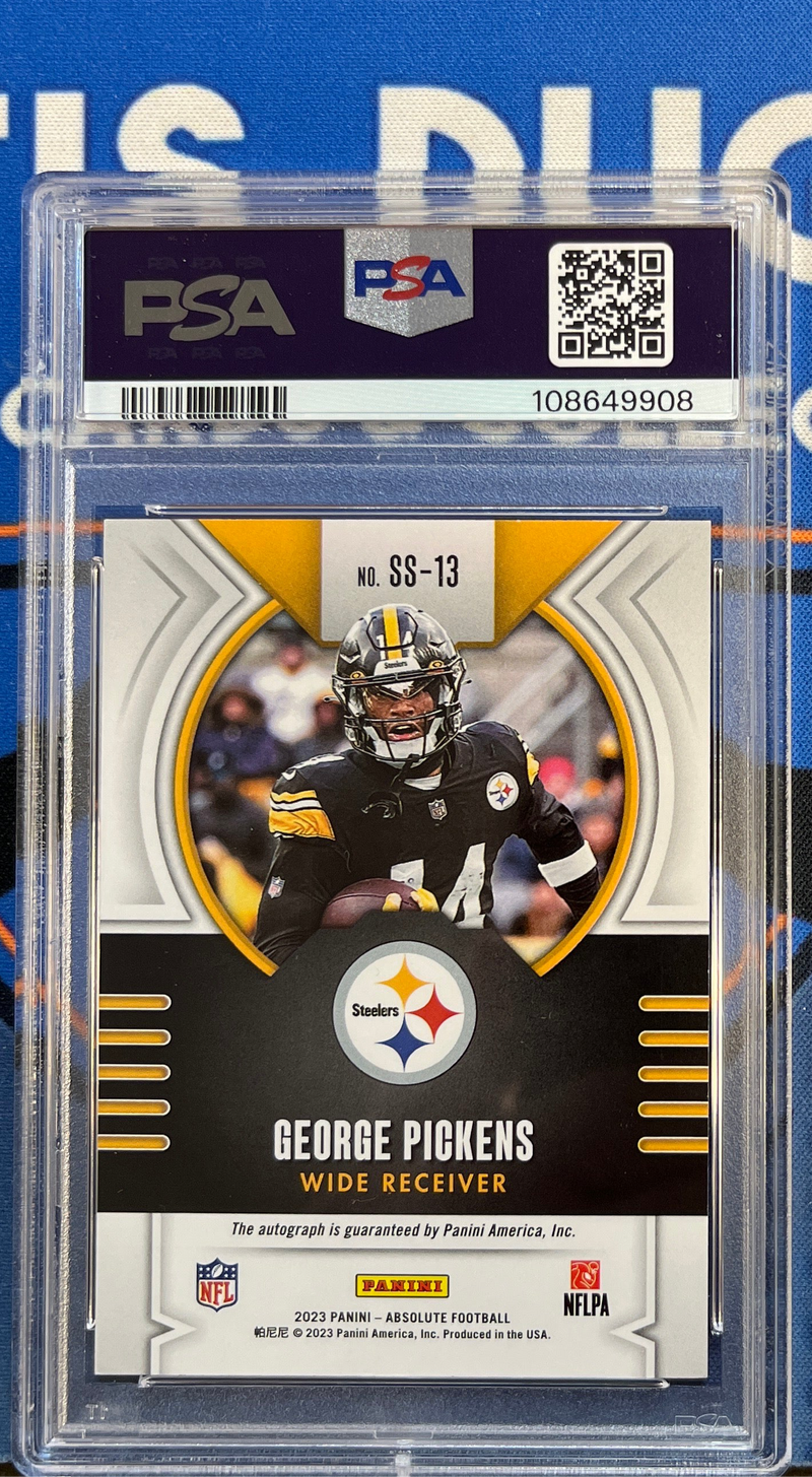 2023 Absolute George Pickens Signature Standouts-Blue PSA 9