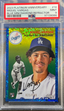 2023 Platinum Anniversary Miguel Vargas Blue Mini Diamond Refractor PSA 9