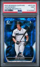 2023 Bowman Sapphire Jacob Berry Chrome Prospects PSA 9