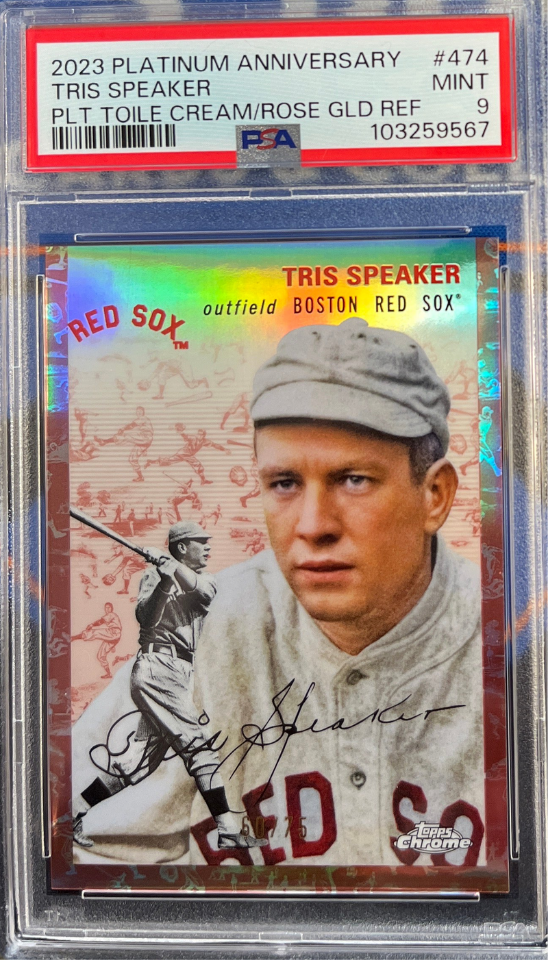 2023 Platinum Anniversary Tris Speaker Toile Cream/Rose Gold Ref PSA 9