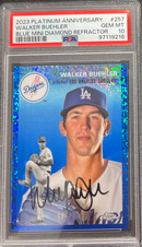 2023 Platinum Anniversary Walker Buehler Blue Mini Diamond Refractor PSA 10