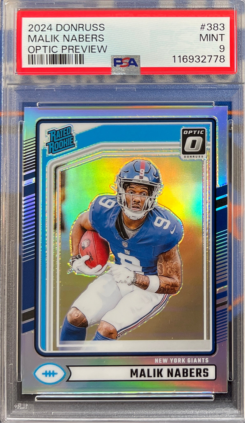 2024 Donruss Malik Nabers Optic Preview PSA 9