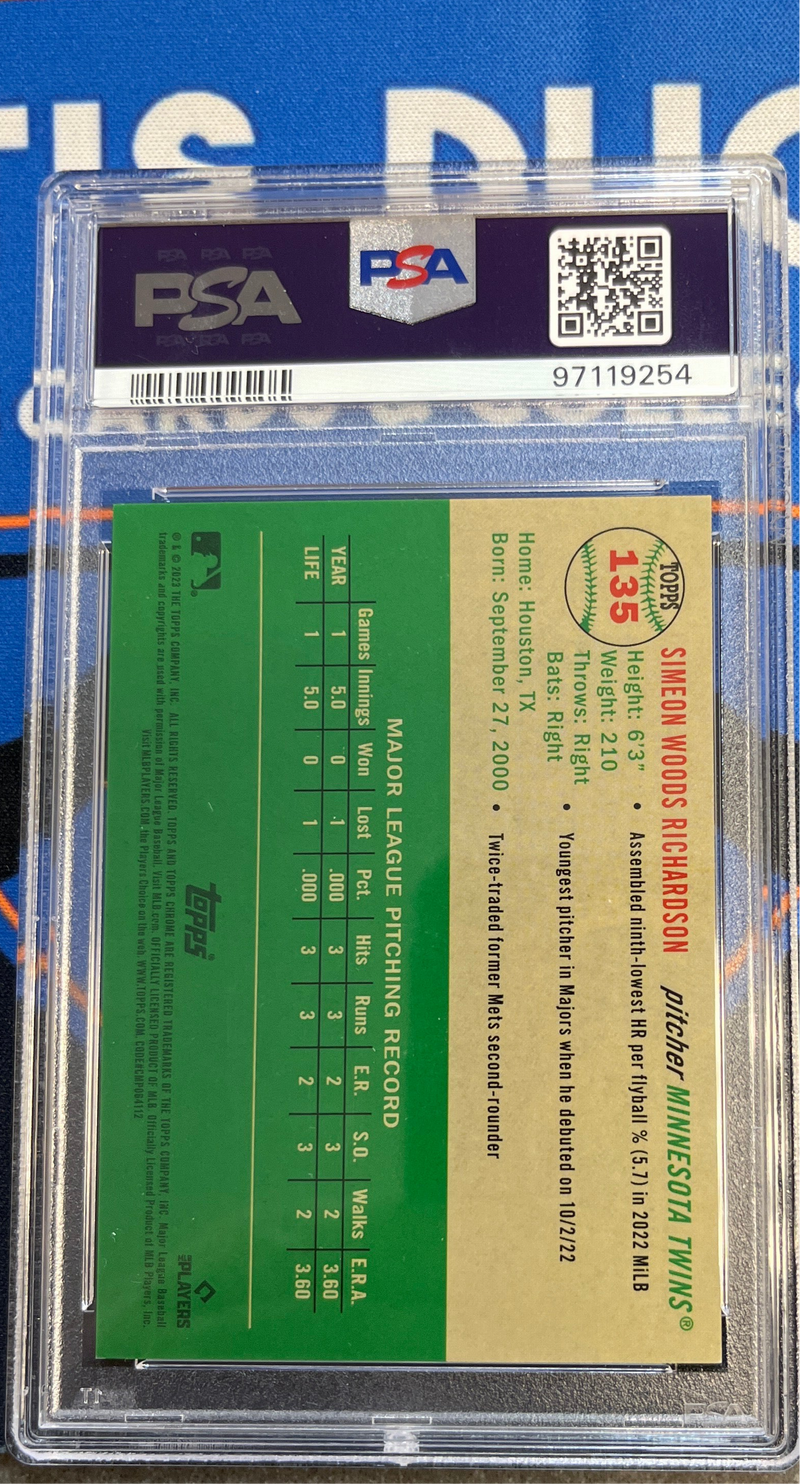2023 Platinum Anniversary S. Woods Richardson Speckle Refractor PSA 9