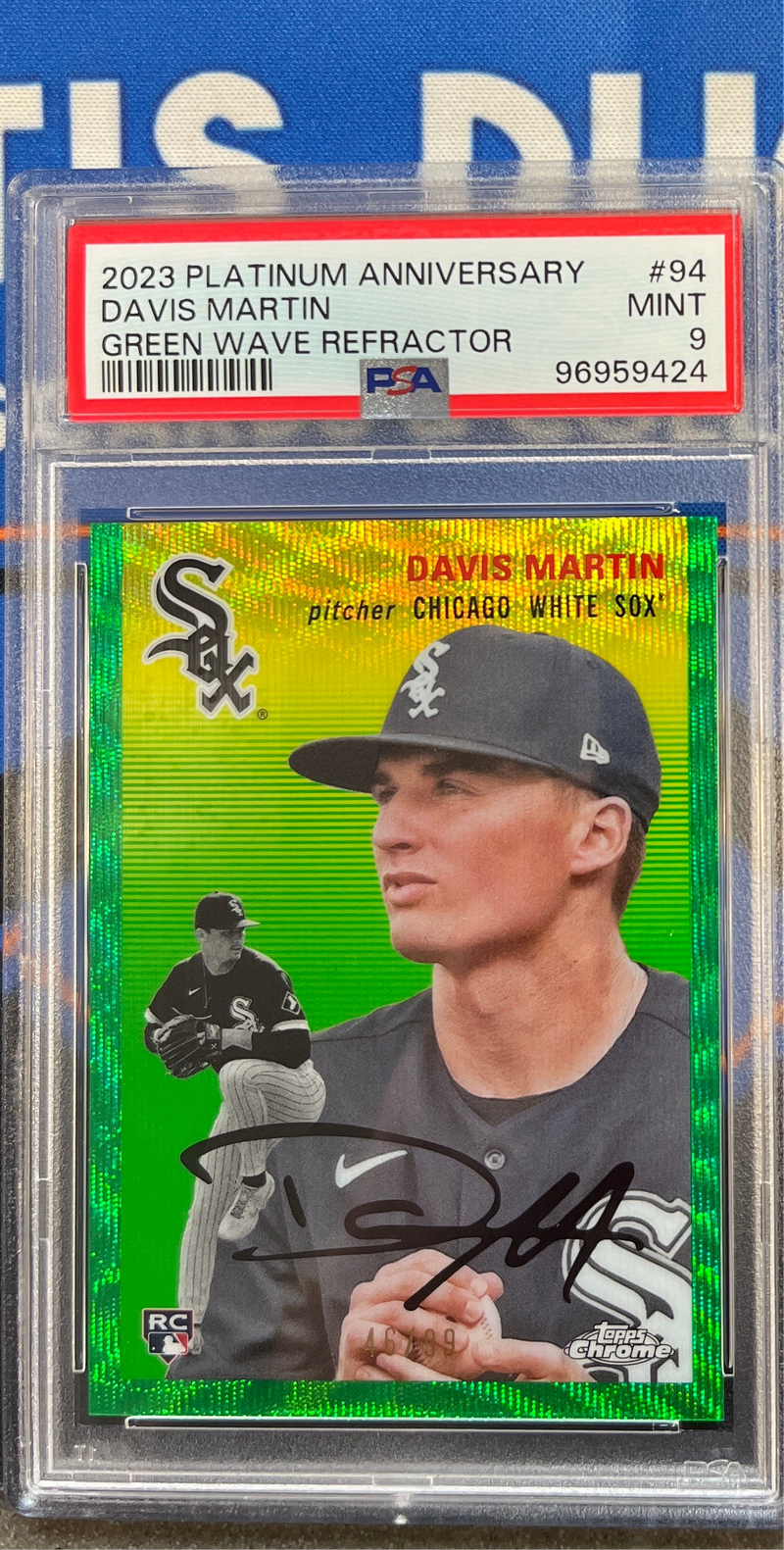 2023 Platinum Anniversary Davis Martin Green Wave Refractor PSA 9