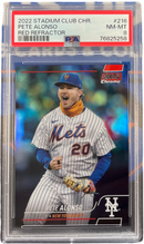 2022 Stadium Club Chrome Pete Alonso Red /5 Refractor PSA 8