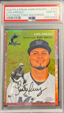 2023 Platinum Anniversary Luis Arraez Plt Toile Cream/Rose Gld Ref PSA 10