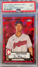 2021 Platinum Anniversary Zach Plesac Red Atomic Refractor PSA 9