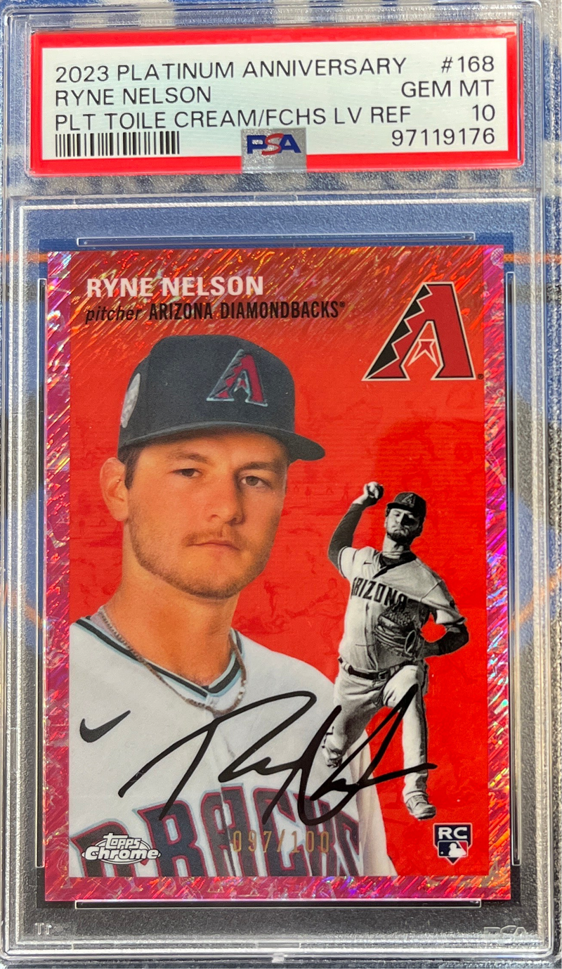 2023 Platinum Anniversary Ryne Nelson Toile Cream/Fchs LV Ref PSA 10