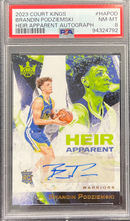 2023 Court Kings Brandin Podziemski Heir Apparent Autograph Photo /125 PSA 8