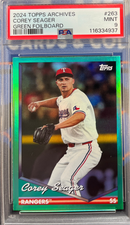 2024 Topps Archives Corey Seager Green Foilboard PSA 9