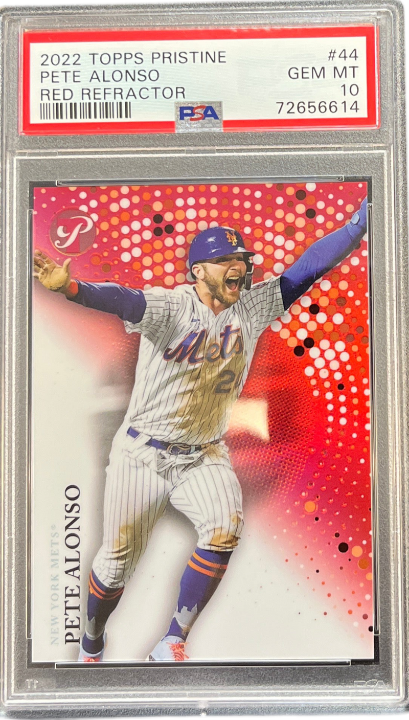 2022 Topps Pristine Pete Alonso Red /5 Refractor PSA 10