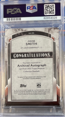 2022 Museum Collection Ozzie Smith Archival Autograph PSA 7