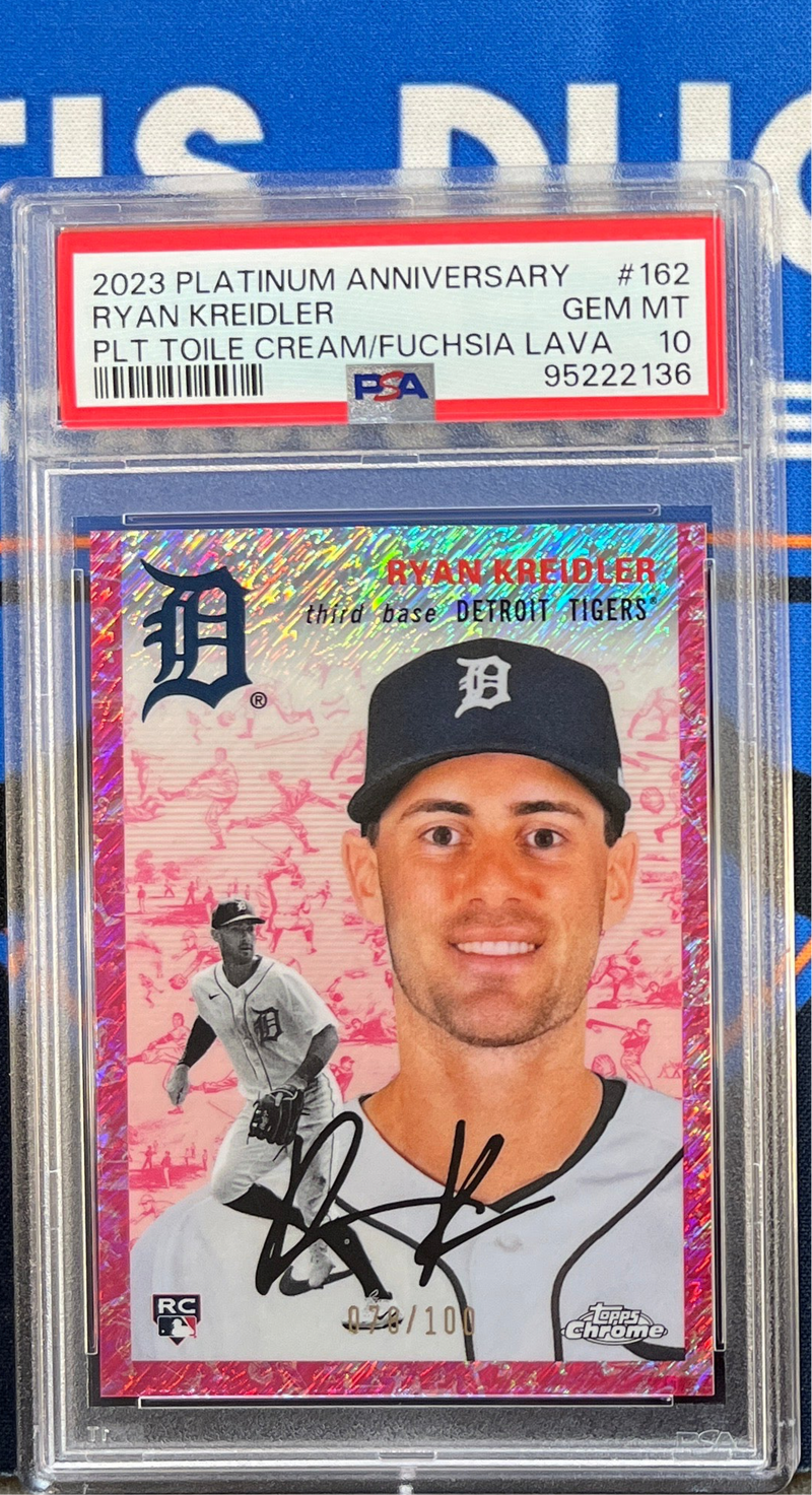 2023 Platinum Anniversary Ryan Kreidler Toile Cream/Fuchsia Lava PSA 10