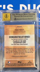 2024 Topps Tribute Pillars Of The Game Autos Mike Trout Orange BGS 9.5 Auto 10