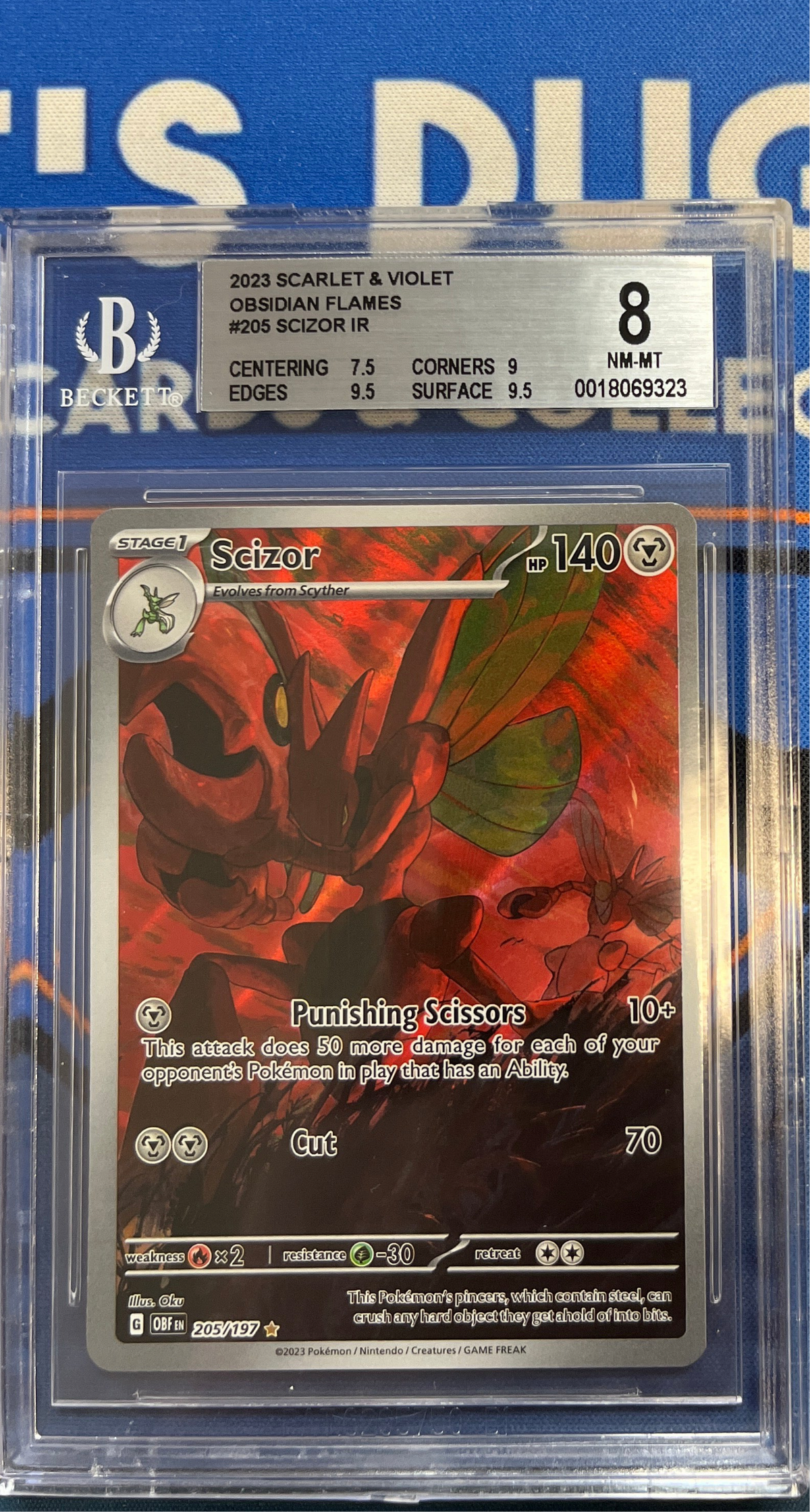 2023 Pokémon Scizor IR BGS 8