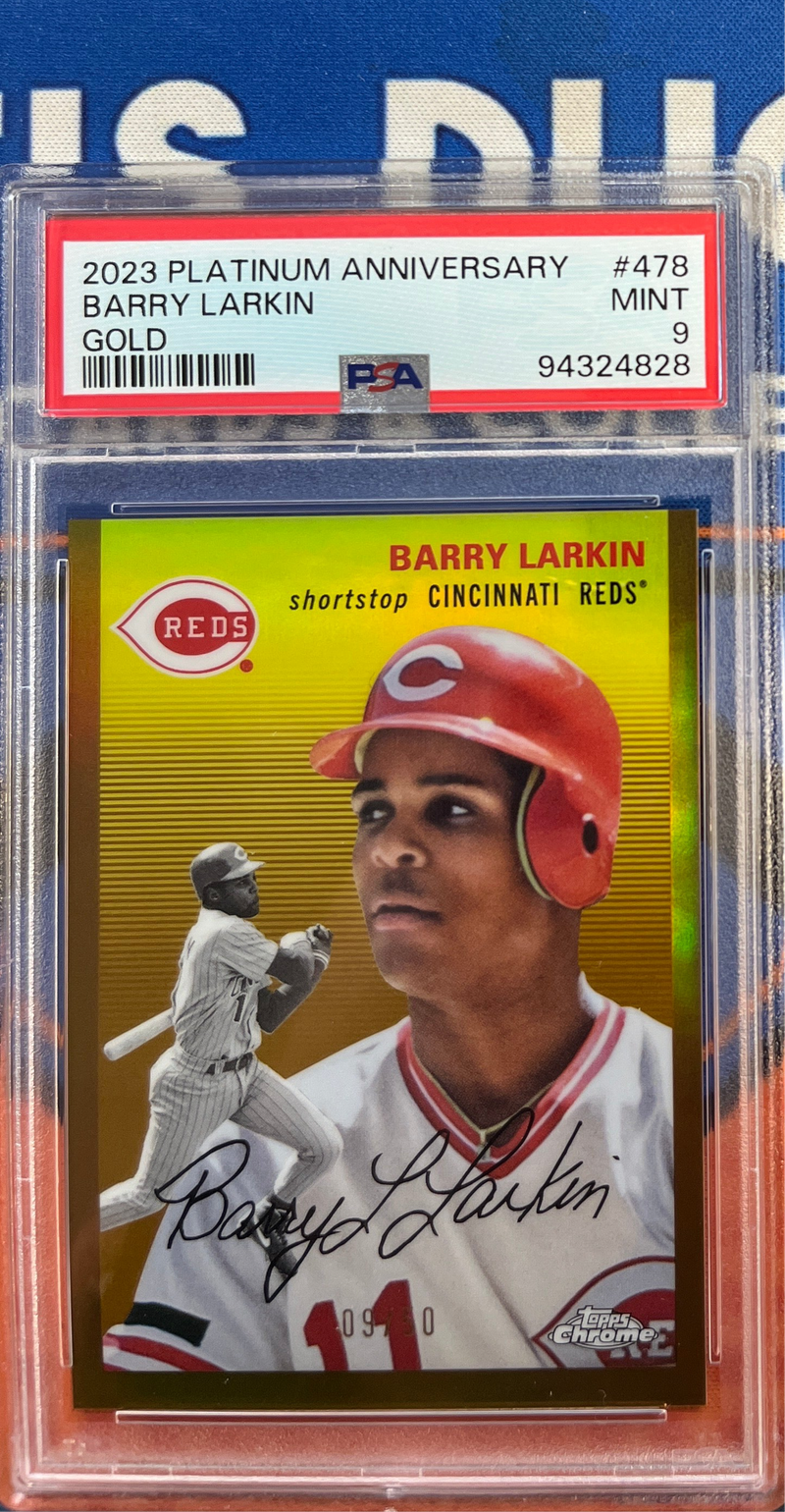 2023 Platinum Anniversary Barry Larkin Gold PSA 9
