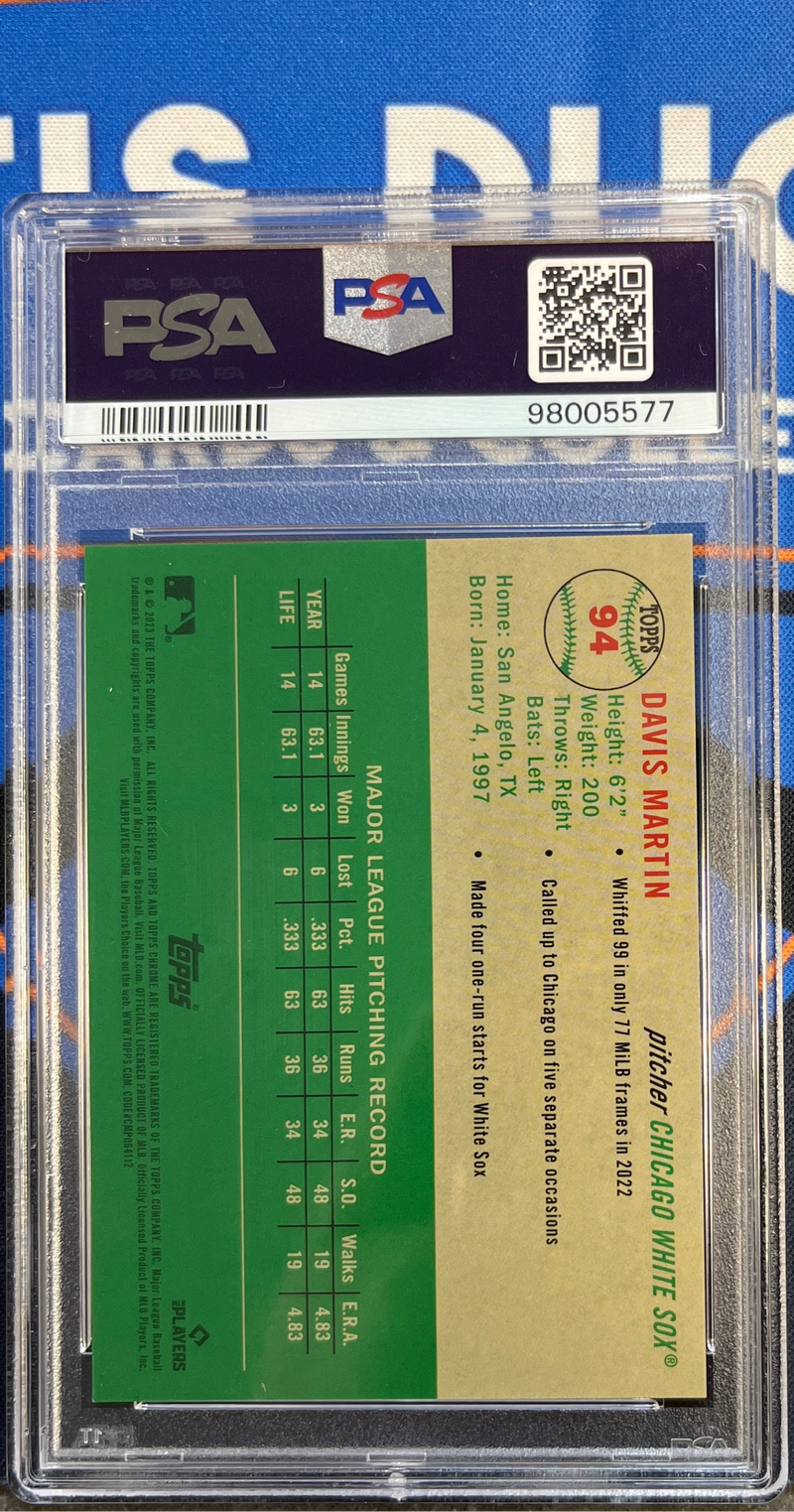 2023 Platinum Anniversary Davis Martin Toile White/Green Ref PSA 9
