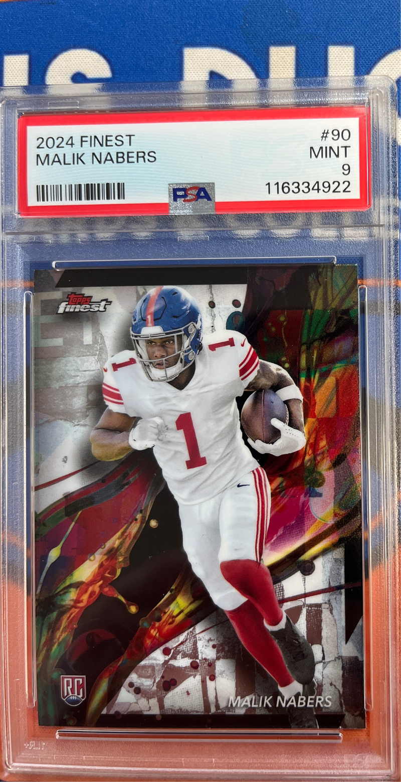 2024 Finest Malik Nabers PSA 9