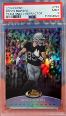 2024 Finest Brock Bowers Team Finest Refractor PSA 9