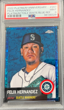 2022 Platinum Anniversary Felix Hernandez Toile White/Blue PSA 9
