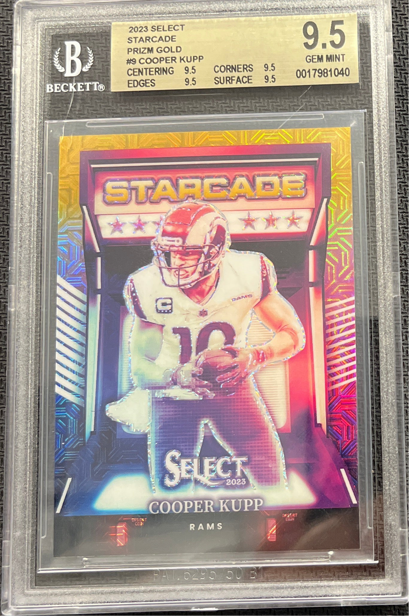 2023 Select Cooper Kupp Starcade Gold Prizm BGS 9.5