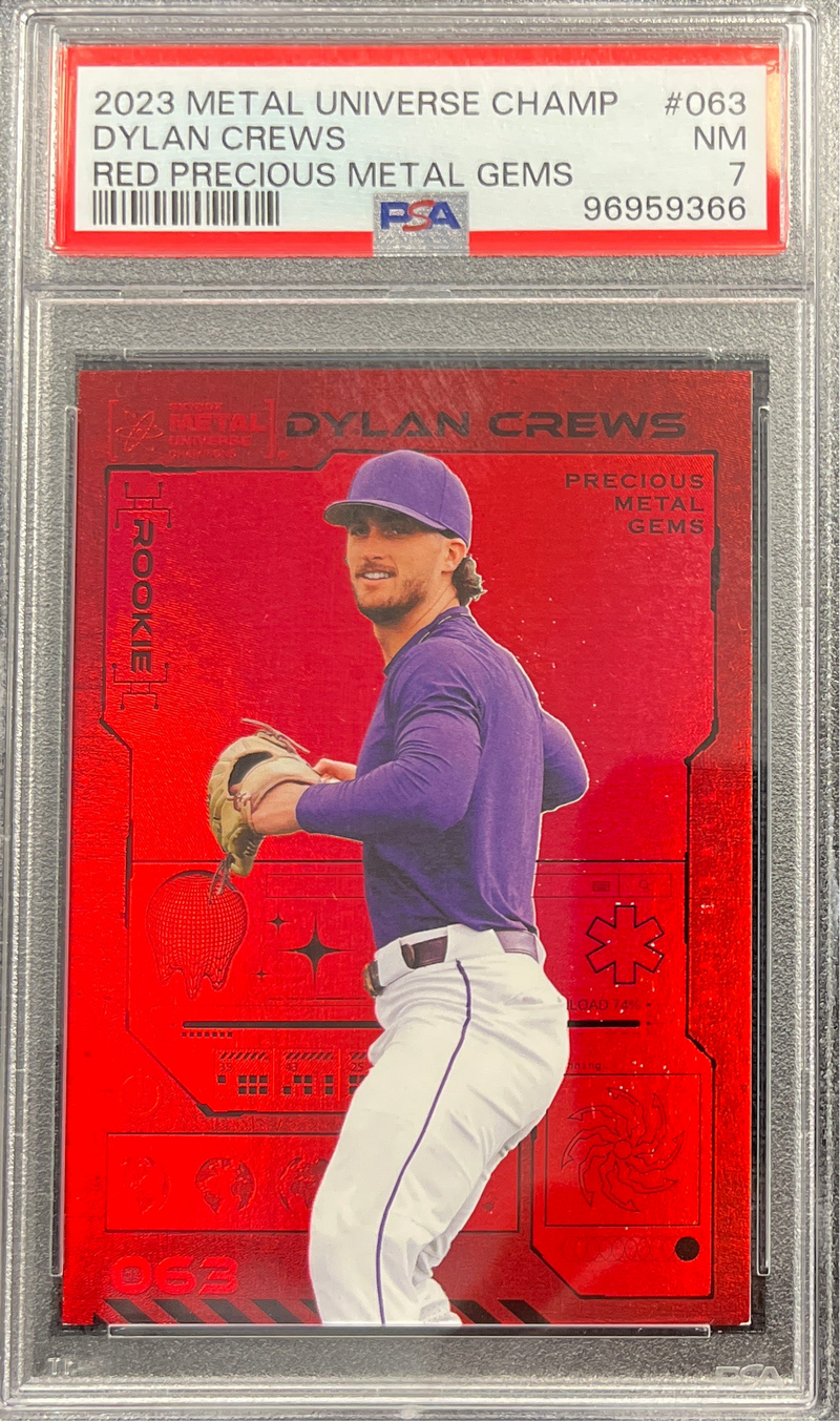 2023 Metal Universe Champ Dylan Crews Red PMG PSA 7